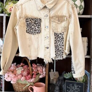 POL Cream Denim Jacket